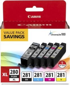 Canon PGI-280XL/CLI-281 5 Color Pack: High-Quality Ink Solution