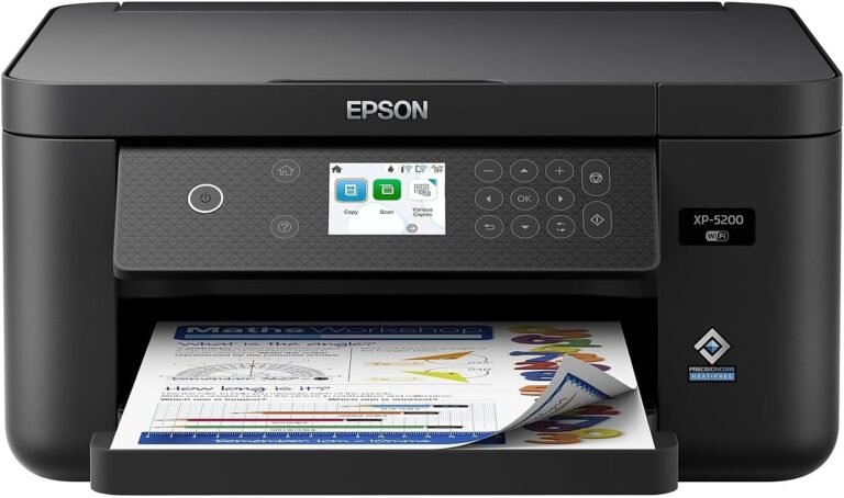 Epson XP-5200 Wireless Color All-in-One Printer Review: Borderless Printing & 150-Sheet Capacity