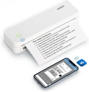 JADENS Portable Printers Wireless for Travel: Cost-Effective Inkless Printing