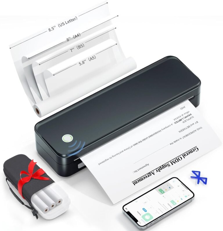 Inkless Portable Printer for Travel: Thermal Printing, Bluetooth Connectivity, and Compact Design
