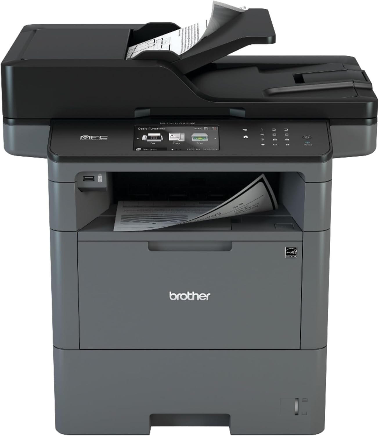 Brother Monochrome Laser Printer, Multifunction Printer, All-in-One Printer, MFC-L6700DW, Advanced Duplex, Wireless Networking Capacity, 70-Page ADF Capacity, Amazon Dash Replenishment Ready