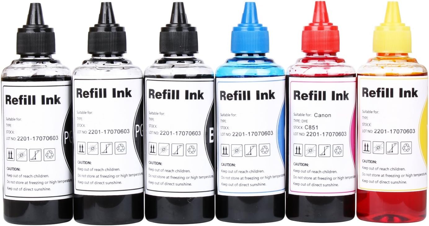 Refill Ink Kit PGI-270 CLI-271 / PGI-270XL CLI-271XL PIXMA MG5720 MG5721 MG5722 MG6820 MG6821 MG6822 TS6822 TS5020 TS6020, Use for Refillable Cartridges or CISS