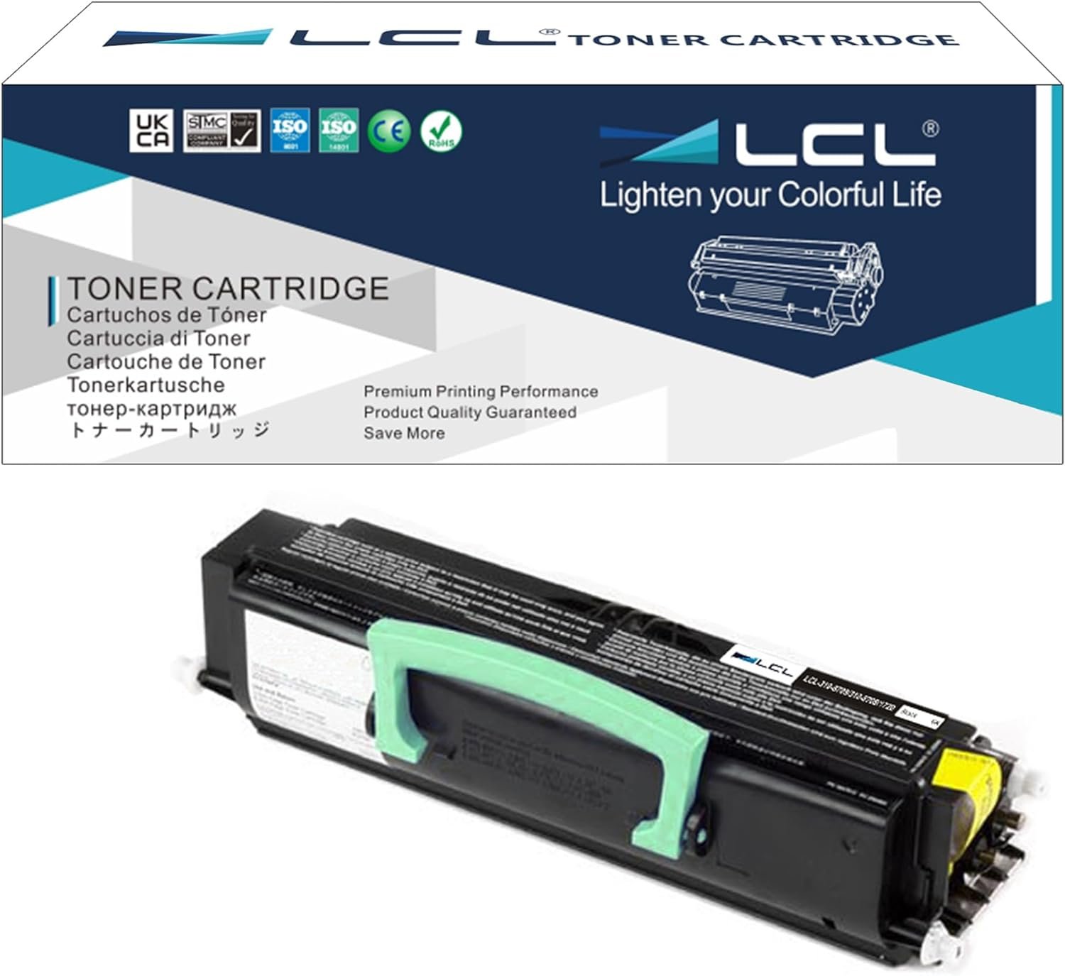 LCL Compatible Toner Cartridge Replacement for Dell 310-8701 310-8708 MW558 PY449 310-8702 310-8709 MW559 RP380 GR299 PY408 RP441 GR332 6000 Pages 1720 1720dn Printers (1-Pack Black)