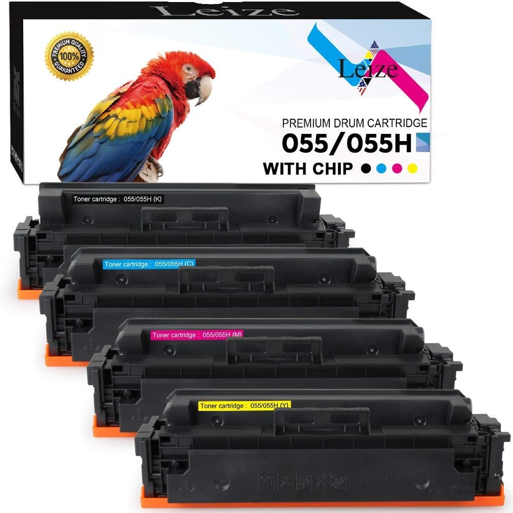 Leize Compatible Toner Cartridge Replacement for Canon 055H 055 CRG-055H for Canon Color imageCLASS MF741Cdw MF743Cdw MF745Cdw MF746Cdw LBP664Cdw Printer (High Capacity 4-Pack, KCMY)