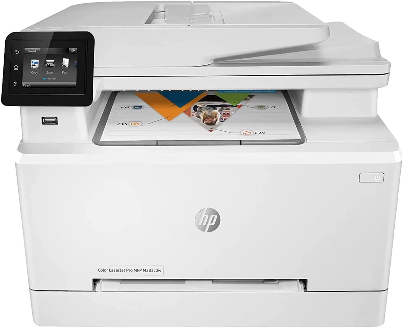 HP Laser Jet PRO M283CDW Color MFP 22PPM 256 MB 7KW73A (Renewed)