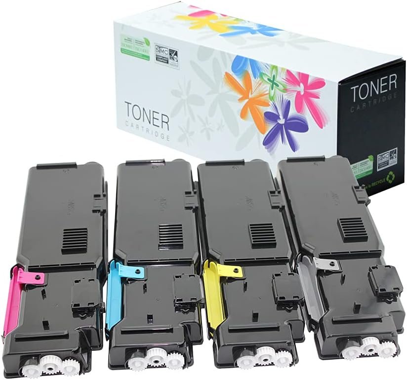 Replacement for Dell C3760 C3765 C3760dn C3760n C3765dnf Toner Cartridge (Black 331-8429, Yellow 331-8430, Magenta 331-8431, Cyan 331-8432, 4-Pack)