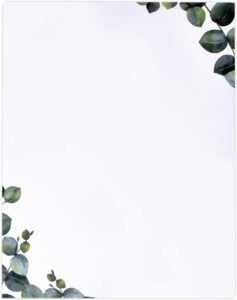 Eucalyptus Greenery Stationery Paper: Nature-Inspired Writing Essential