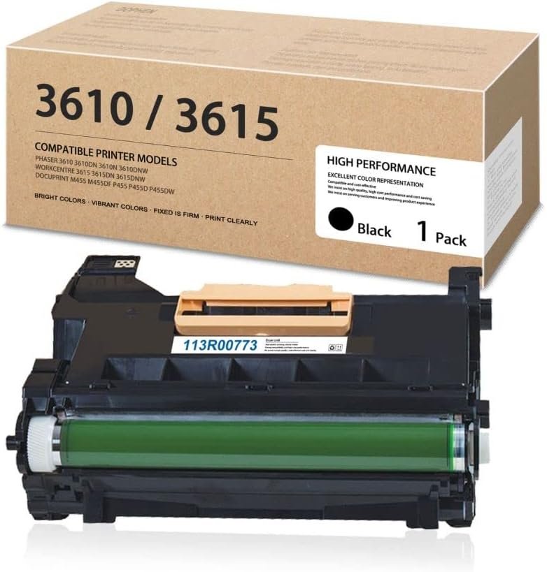 Phaser 3610 Workcentre 3615 Drum Cartridge - 113R00773: Dohe 1 Pack 113R00773 Drum Unit Replacement for Xerox Phaser 3610 WorkCentre 3615 DocuPrint M455 Printer