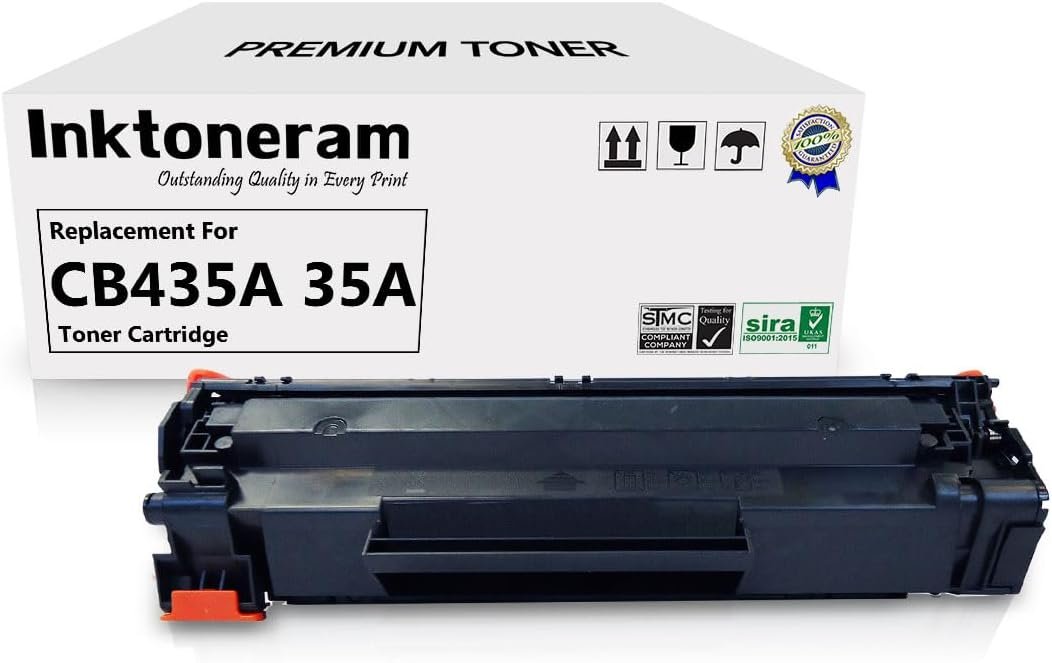 Compatible Toner Cartridge Replacement for HP CB435A 35A Laserjet P1006 P1005 (Black, 1-Pack)