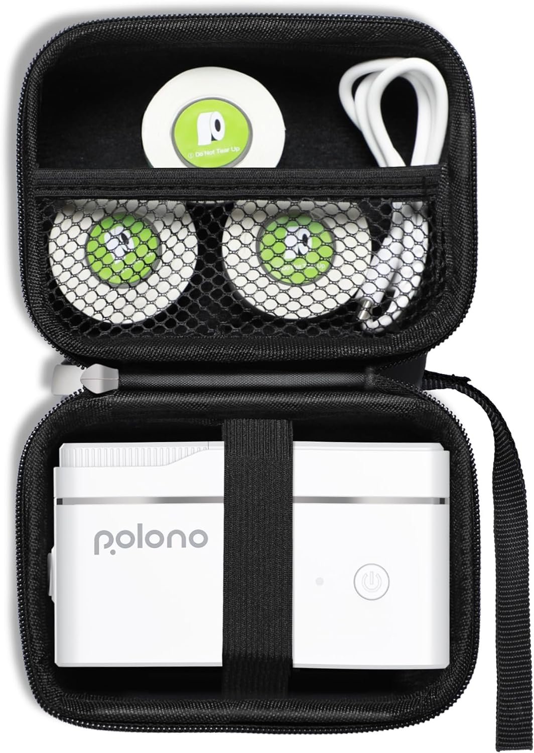 POLONO Genuine Label Printer Case Compatible with P31S and L1-A Label Maker, Hard Carry Label Printer Case for Labeler Makers, Storage Case for Portable Sticker Printer (Case Only), Black