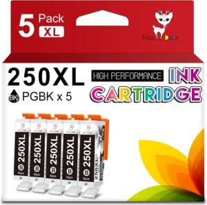 Miss Deer Compatible 250 PGBK Ink Cartridges – High-Quality Replacement