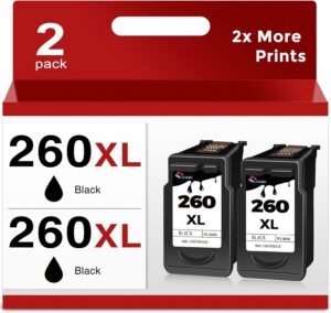 Ubinki 260XL Black Ink Cartridge: Reliable, High-Yield Printing Solution