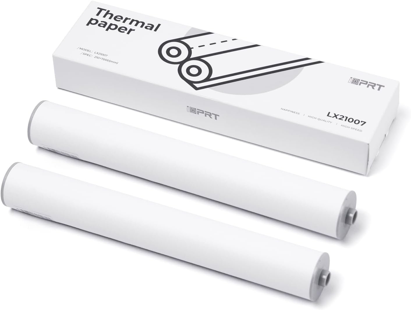 iDPRT A4 Thermal Paper 2 Rolls - 8.3 x 11.7 Inch Thermal Paper(8.3'' Width), Compatible with MT890/HPRT MT810/M08F/ITP01/ITP04, BPA Free&Support Contract, Picture, Etc - 210mm