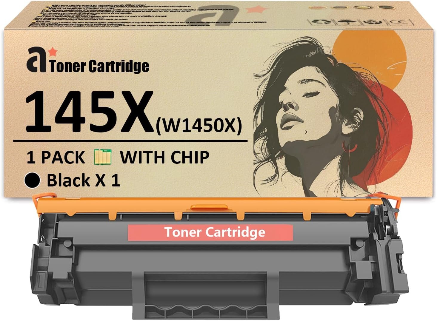 145X Toner Cartridge Replacement for HP 145X W1450X Toner Cartridges Compatible for HP LaserJet Pro 3003dn 3003dw MFP 3103fdw 3103fdn Printers 1 Black