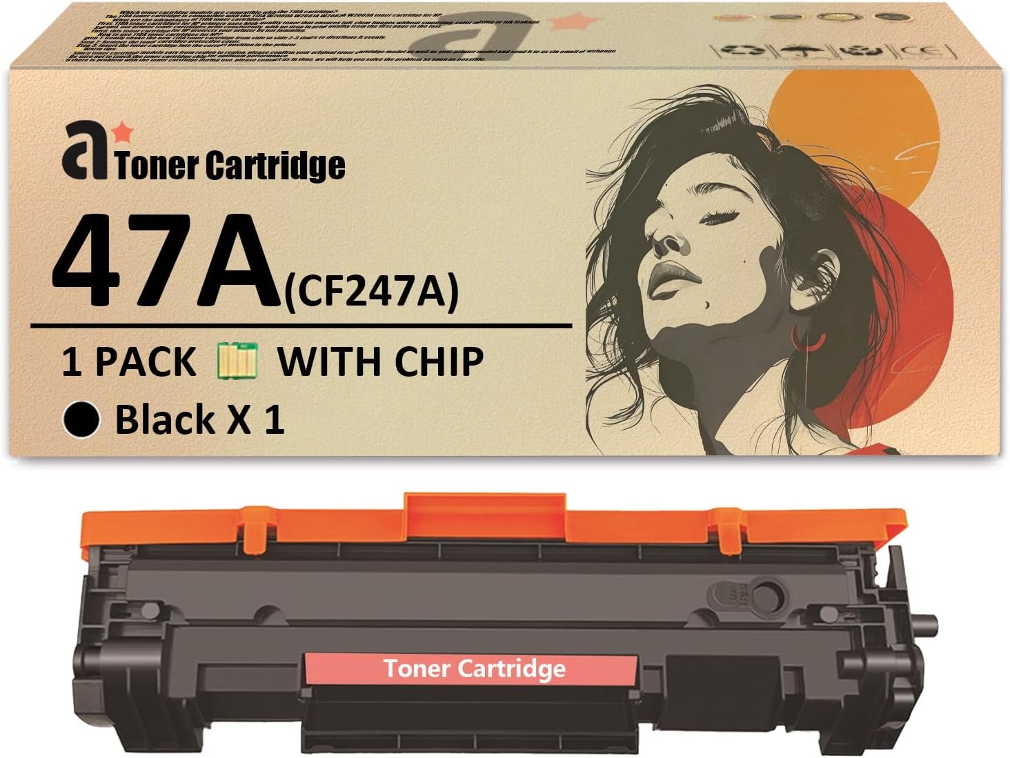 47A Toner Cartridge Compatible for HP 47A CF247A Toner Cartridges Work for HP LaserJet Pro MFP M30A M17A M17W M16A M29A M29W Printers 1 Black