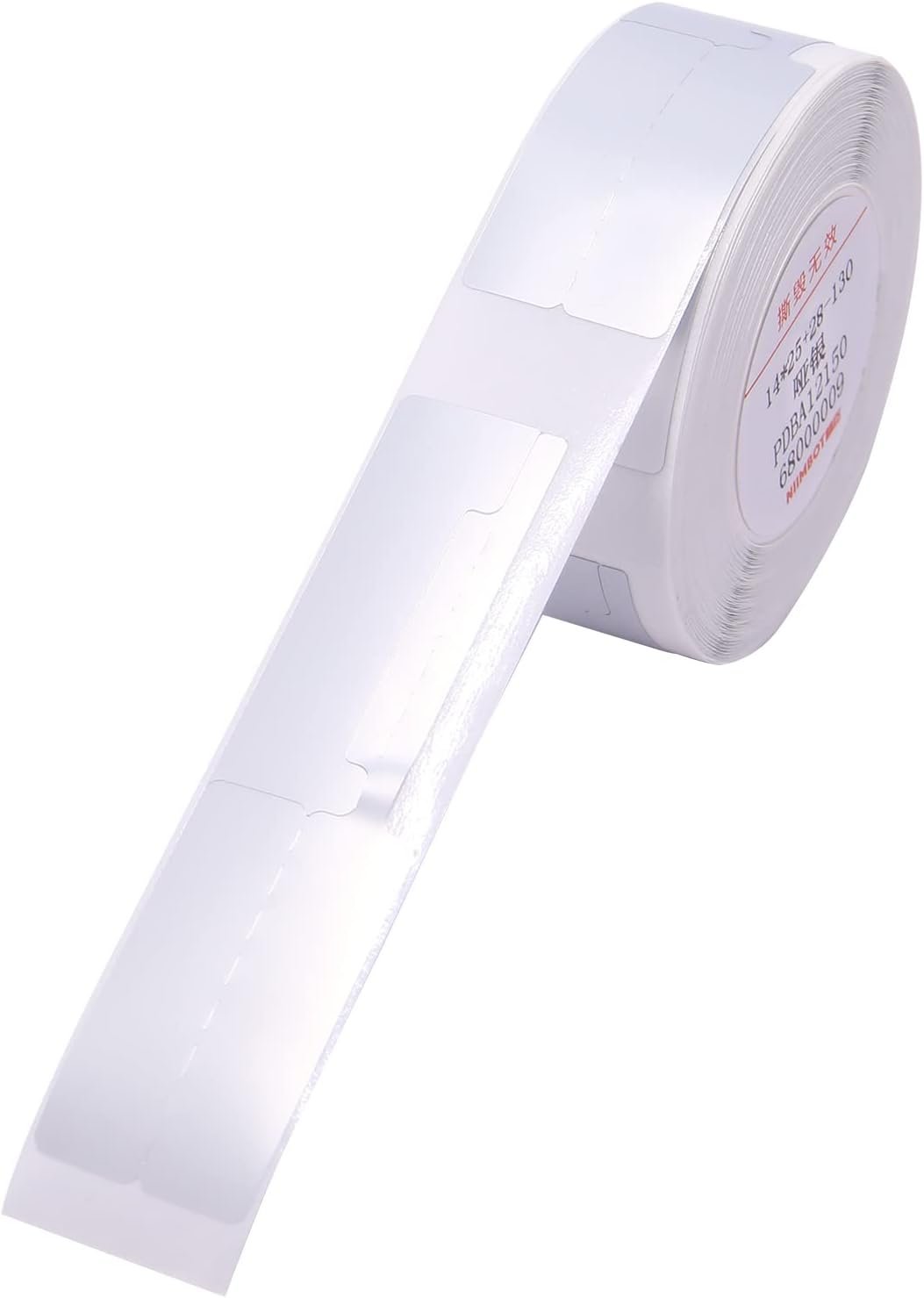 Thermal Printer,BUZHI Thermal Transfer Label Skicker PET Paper for B18 Label Printer Barcode Jewelry Price Size Name Blank Labels Waterproof Tear Resistant 14x53mm 130sheets/roll for Price Tag Office