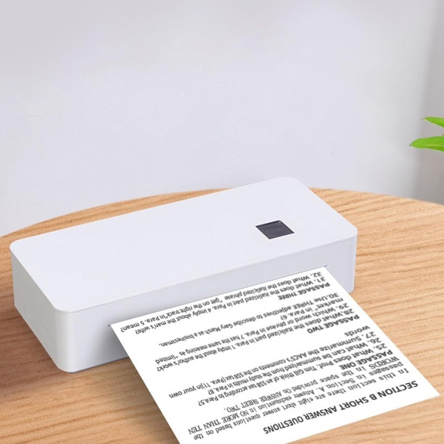 ANGGREK Thermal Printer, Compact Printer 300dpi Resolution Fast Paper Printer with Auto Cutting, Support App, USB Connection for Office, Home, Travel