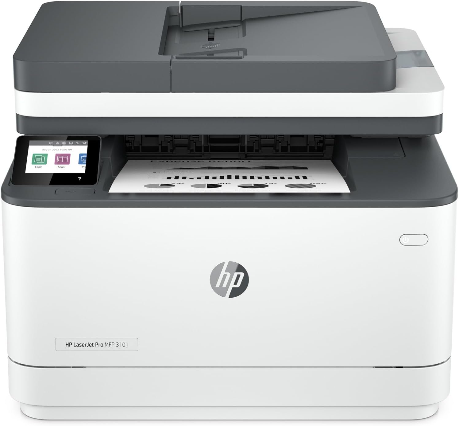 HP LaserJet Pro MFP 3101fdw Wireless Black & White All-in-One Laser Printer, Scanner, Copier, Fax, Best-for-Office (3G628F)