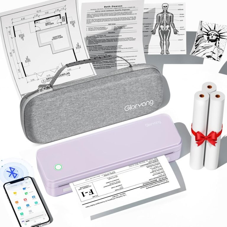 Inkless Portable Thermal Printer for Travel: Gloryang PD-A4 Review