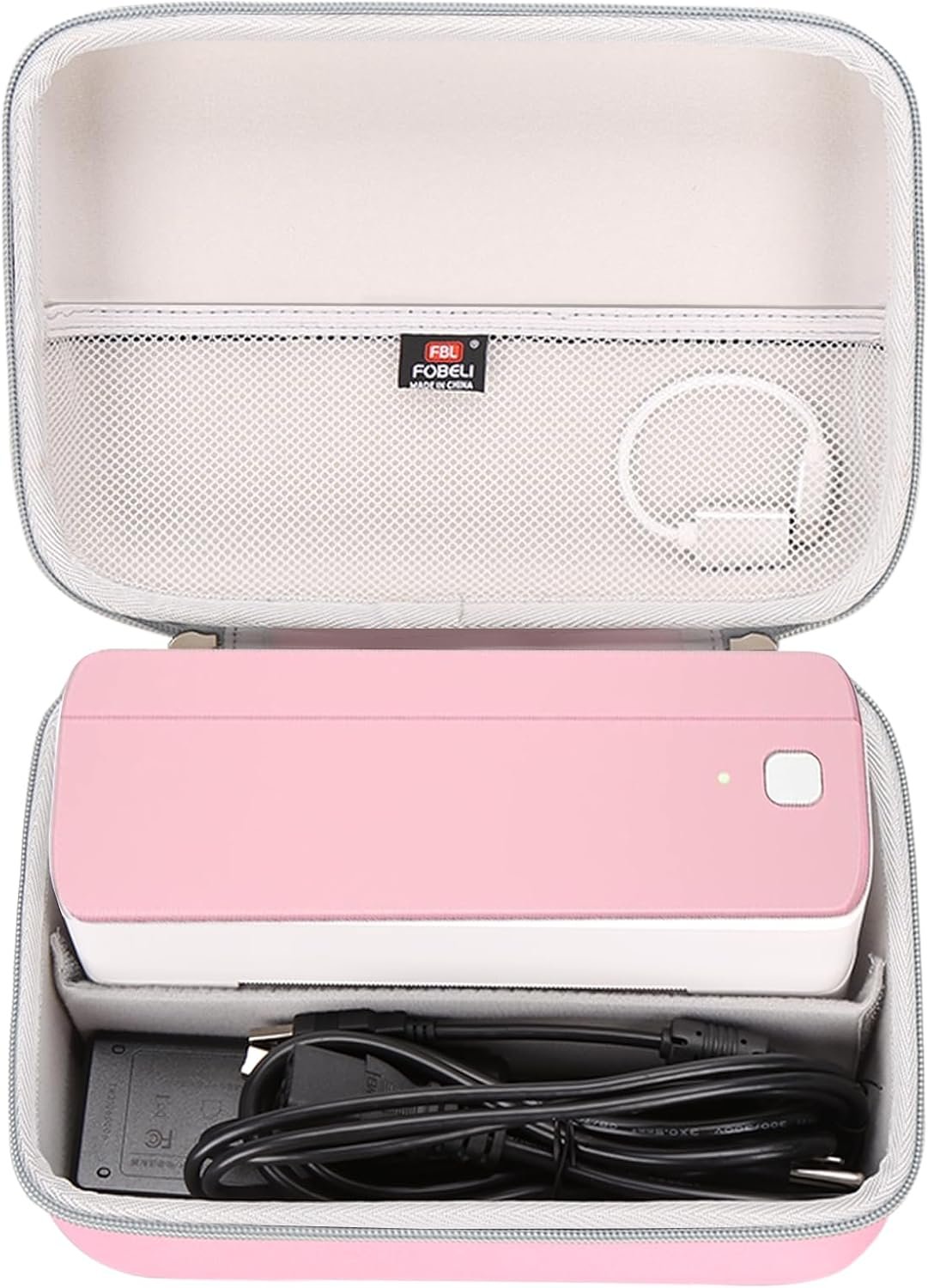 FBLFOBELI Hard Case for POLONO/for Phomemo/for SVANTTO/for YOTON/for Rollo/for Nelko/for Omezizy Bluetooth Thermal Shipping Label Printer - 241BT Wireless 4x6 Label Printer (Pink, Case Only)