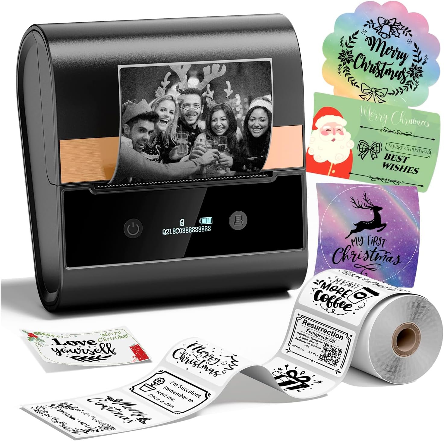 Phomemo Label Printer,M260 Label Maker Machine with Tapes, 3 Inch Portable Thermal Label Maker for Small Business, Home,Address,Office Organization,Logo Sticker Printer for Phone & PC