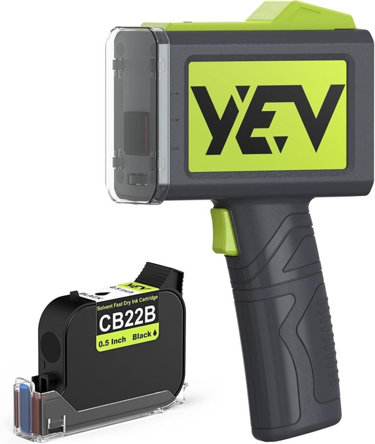 YEV Handheld Inkjet Printer V127 Review: 16-Hour Battery Life and 5-Wheel Support for Industrial Labeling