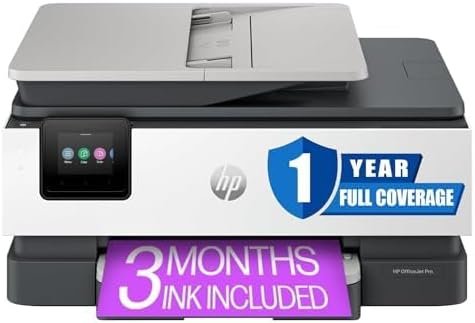 HP OfficeJet Pro 8135e Wireless All-in-One Color Inkjet Printer, Print, Scan, Copy, Fax, ADF, Duplex Printing, Best-for-Home Office, 3 Months of Instant Ink Included (40Q35A) (Renewed Premium)
