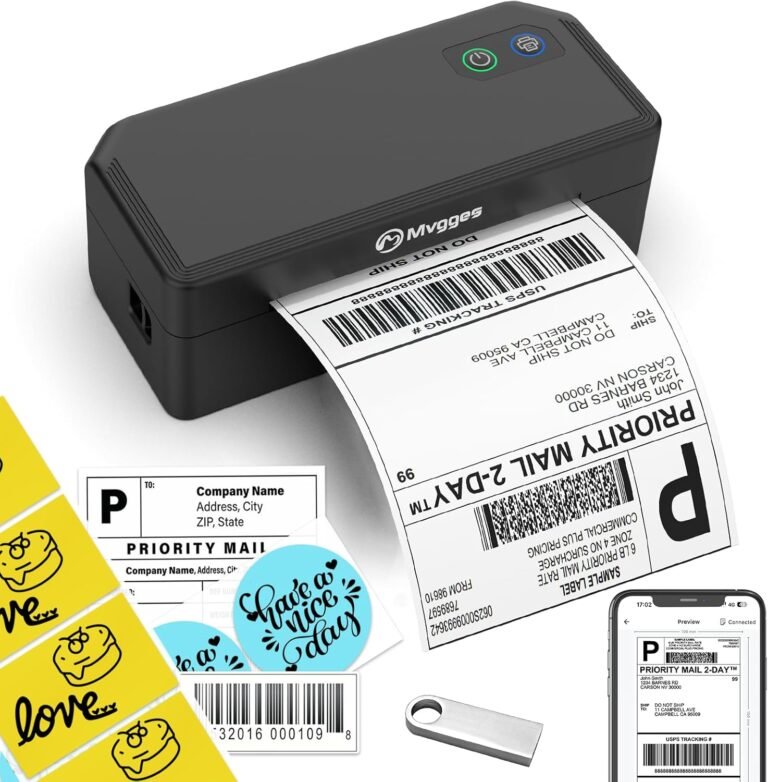 Mvgges Y42BT-Black Thermal Label Printer Review: 4×6 Shipping Label Printer for Small Business and Home Use