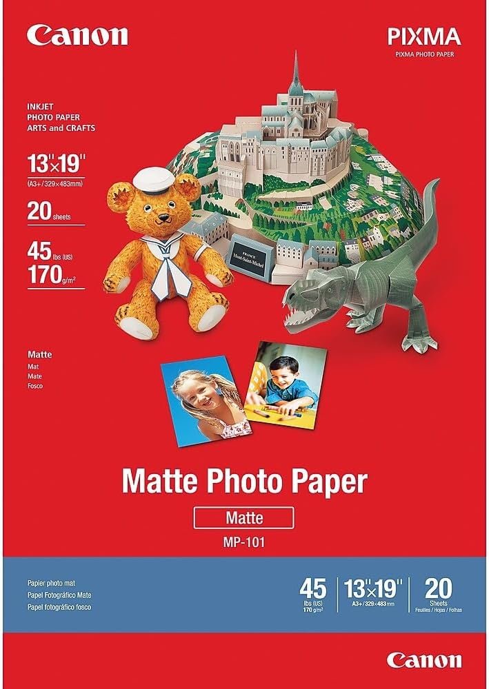 Canon 7981A011 Photo Paper Matte, 13 x 19 Inches, 20 Sheets