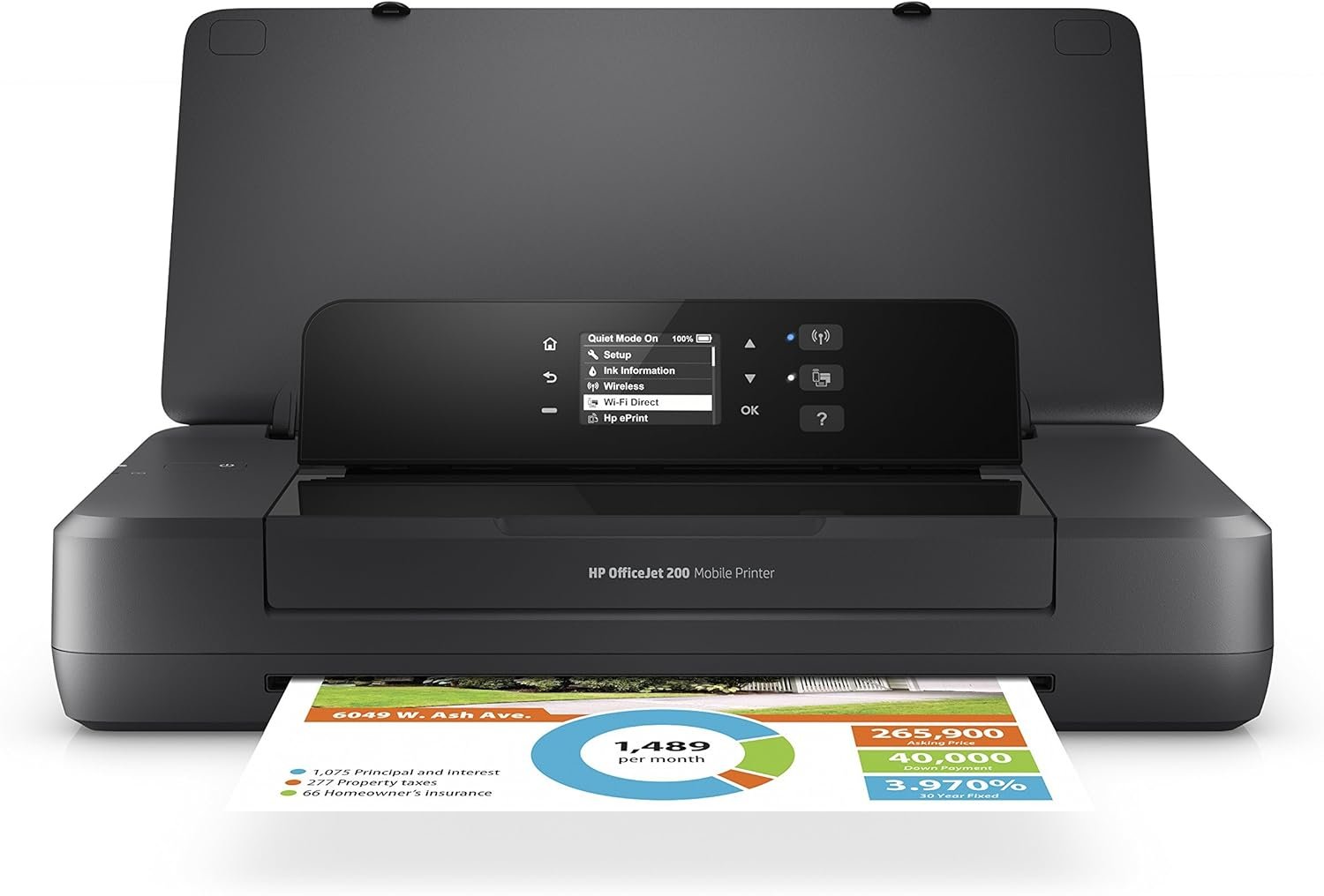 HP OfficeJet 200 Portable Printer with Wireless & Mobile Printing (CZ993A) (Renewed)