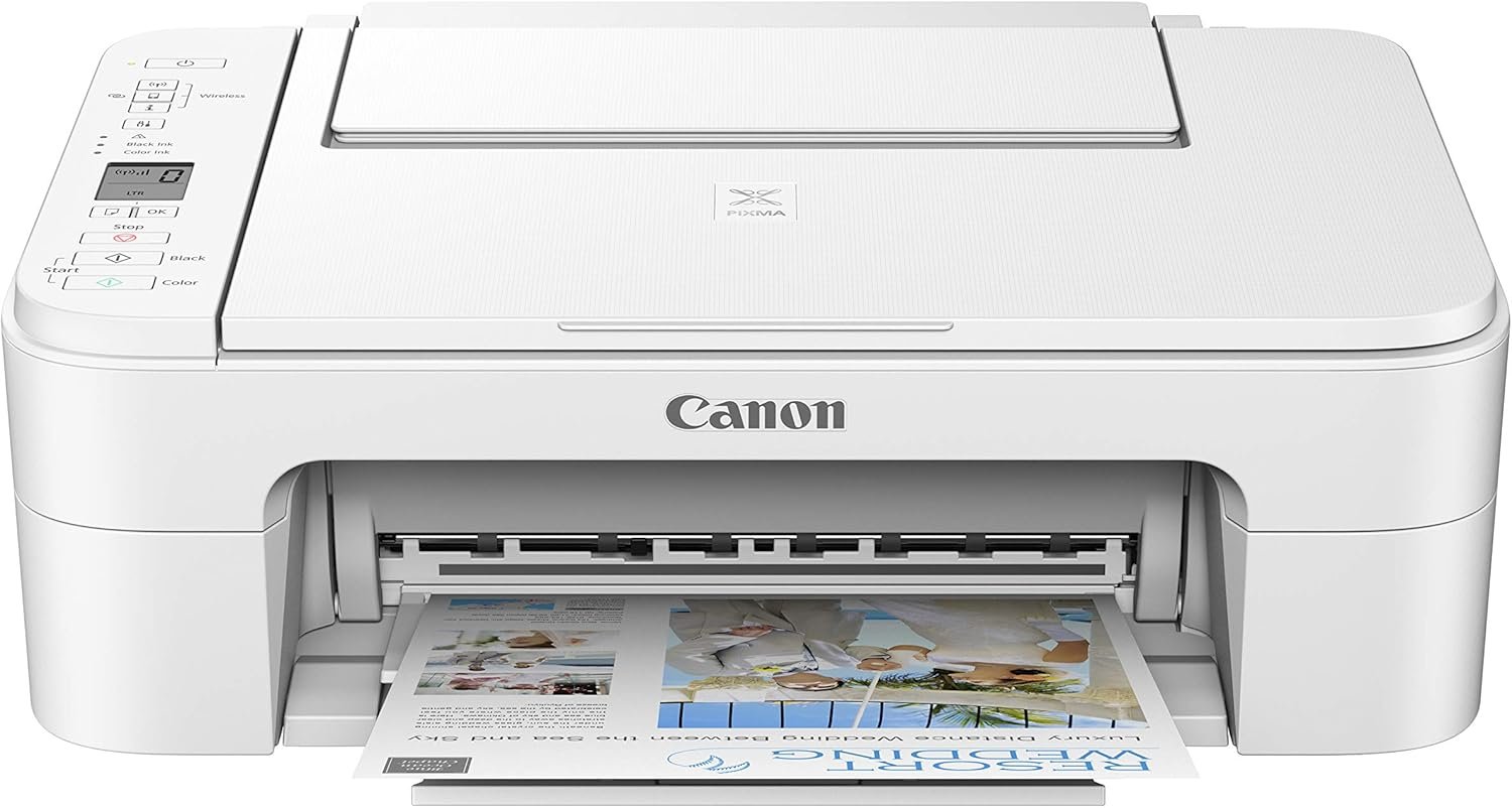 Canon Pixma TS3320 White, Works with Alexa