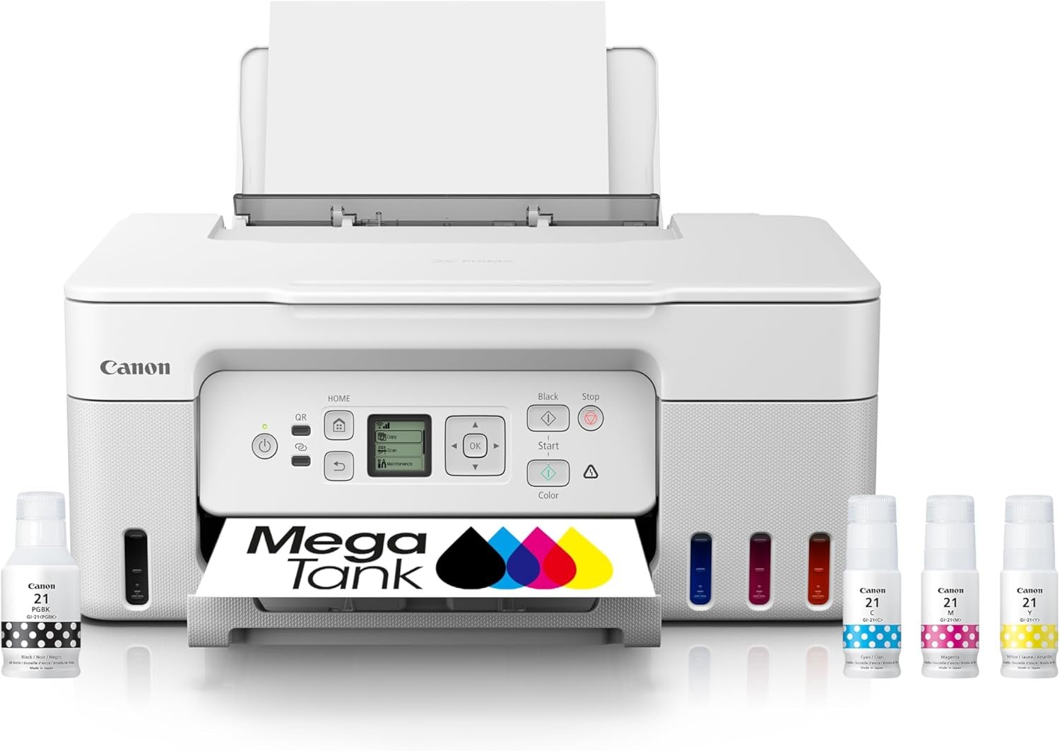 Canon MegaTank G3270 All-in-One Wireless Inkjet Printer. for Home Use, Print, Scan and Copy,White