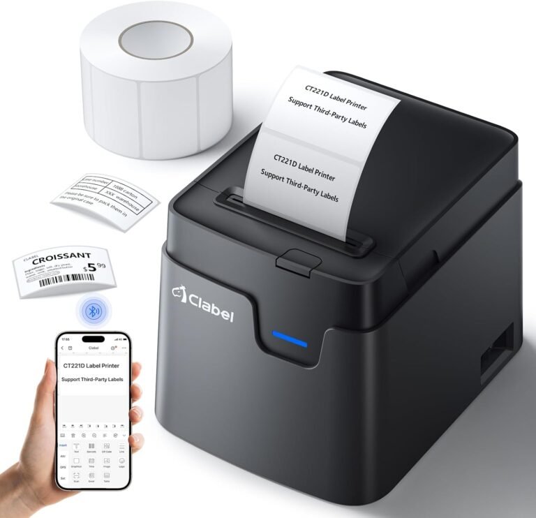 CLABEL CT221D Bluetooth Label Printer Review: 2-Inch Thermal Labeling for Small Business & Home Use