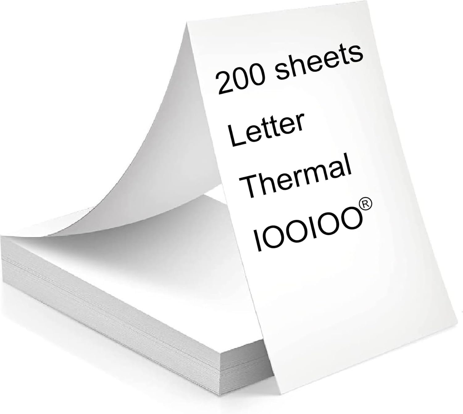 200 pages, BPS free, thermal printer paper 8.5 x 11, letter, folded, continuous, perforated, quick dry for pen, BPA free. For IOOIOO, Peripage, Munbyn, Jadens, Hprt, Phomemo…(lasting 3 years)