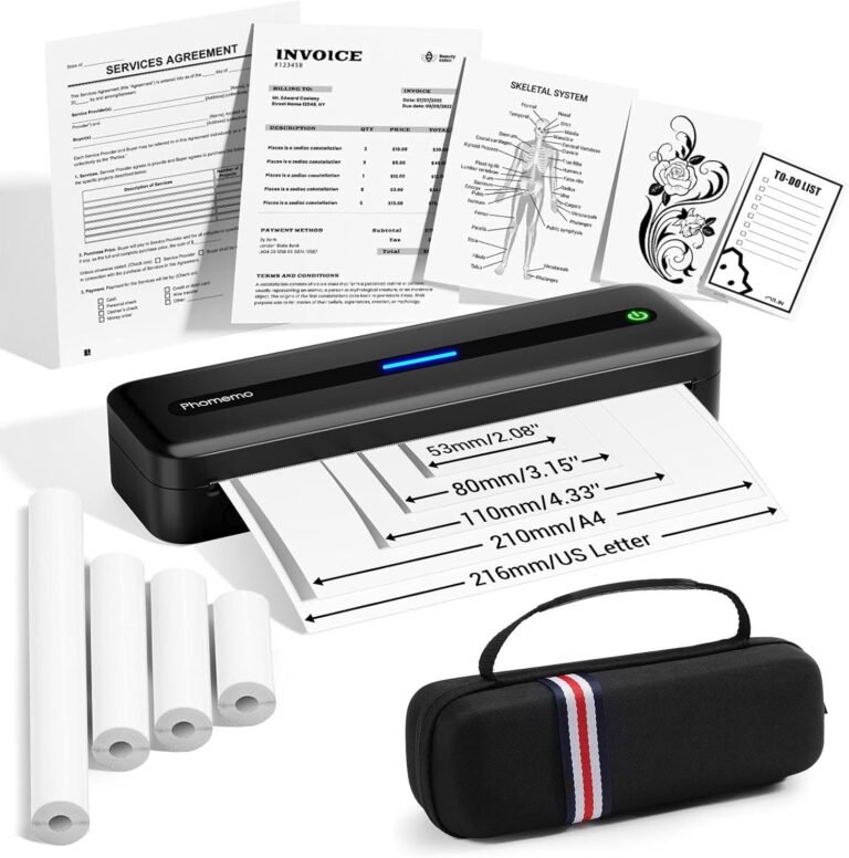 Phomemo M832-BK-Kit: Portable Thermal Printer for Travel, Home, and Office Use