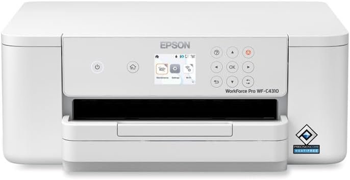 Epson Workforce Pro WF-C4310 Desktop Wireless Inkjet Printer - Color - 4800 x 1200 dpi Print - Automatic Duplex Print - 250 Sheets Input - Ethernet - Wireless LAN Connect, Smart Panel Ap
