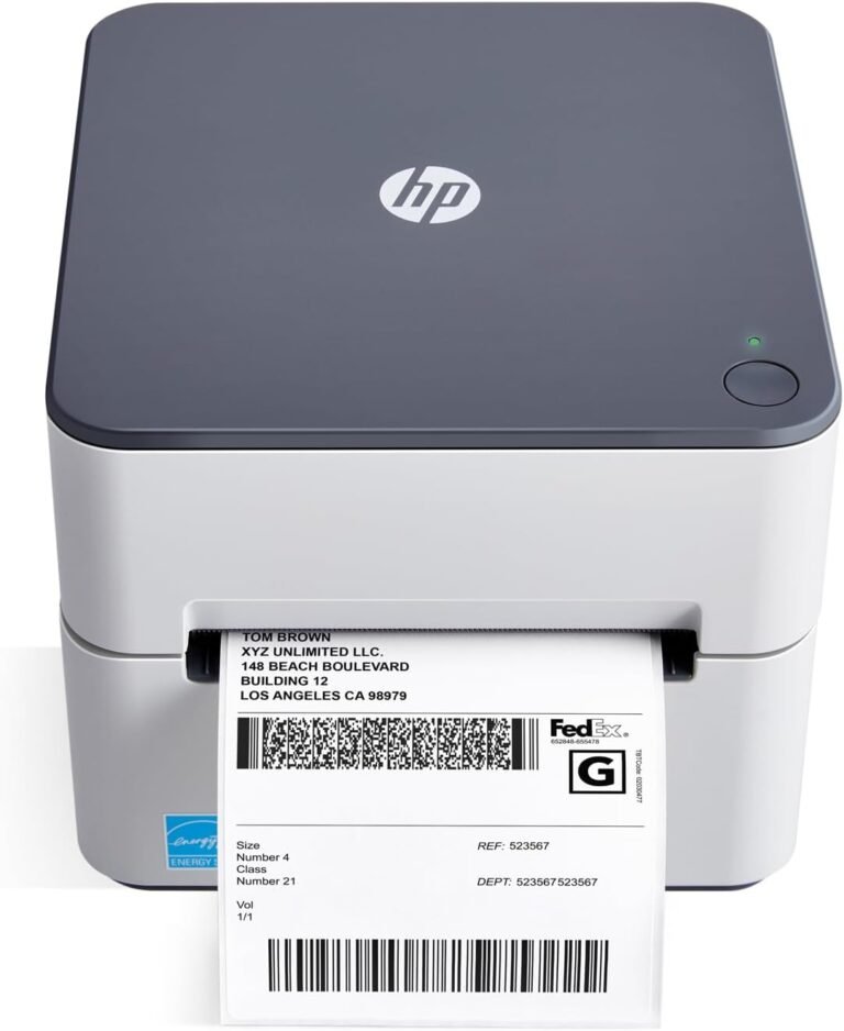 HP DPI Direct Thermal Label Printer with Ethernet Connection – Industrial-Grade, Easy-to-Use, & High-Speed Shipping Label Printer (203 DPI)