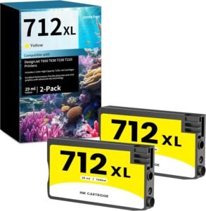 Junnchee 712XL Yellow Ink – Cost-Effective HP DesignJet Cartridges