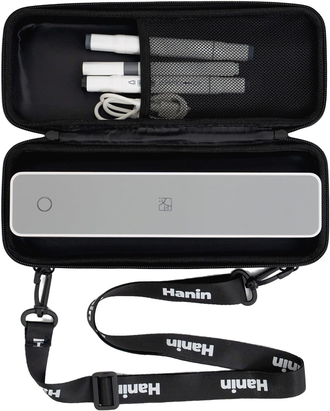 iDPRT MT610 Carrying Case for PRT HPRT Portable Thermal Printer, MT610 Pro Electronics Organizer Travel Case for Printer & Accessories, Silver Bag & Strap ONLY