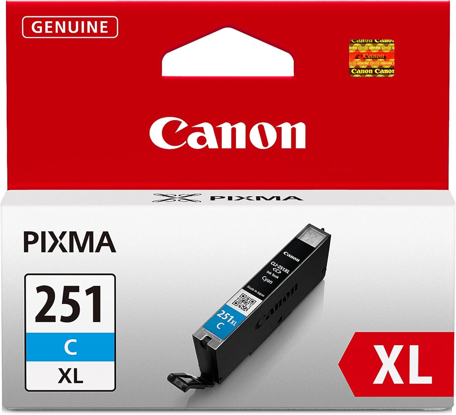 Canon CLI-251XL Genuine Cyan Ink Tank, Compatible with MG6320, IP7220 & MG5420, MX922, MG5520, MG6420, MG7120, iX6820, iP8720, MG7520, MG6620, and MG5620 Printers