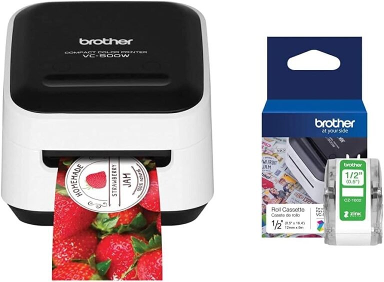 Brother VC-500W: ZINK Zero Ink Color Printer for Labels and Photos