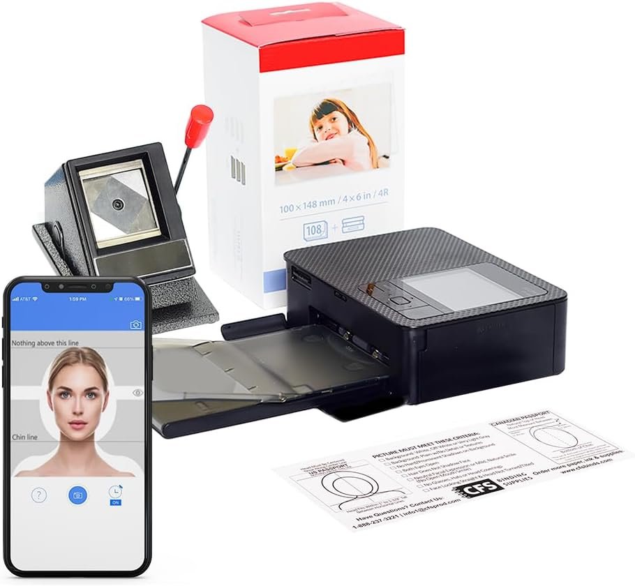 Smartphone Passport Photo System - Compatible with iPhone and Android