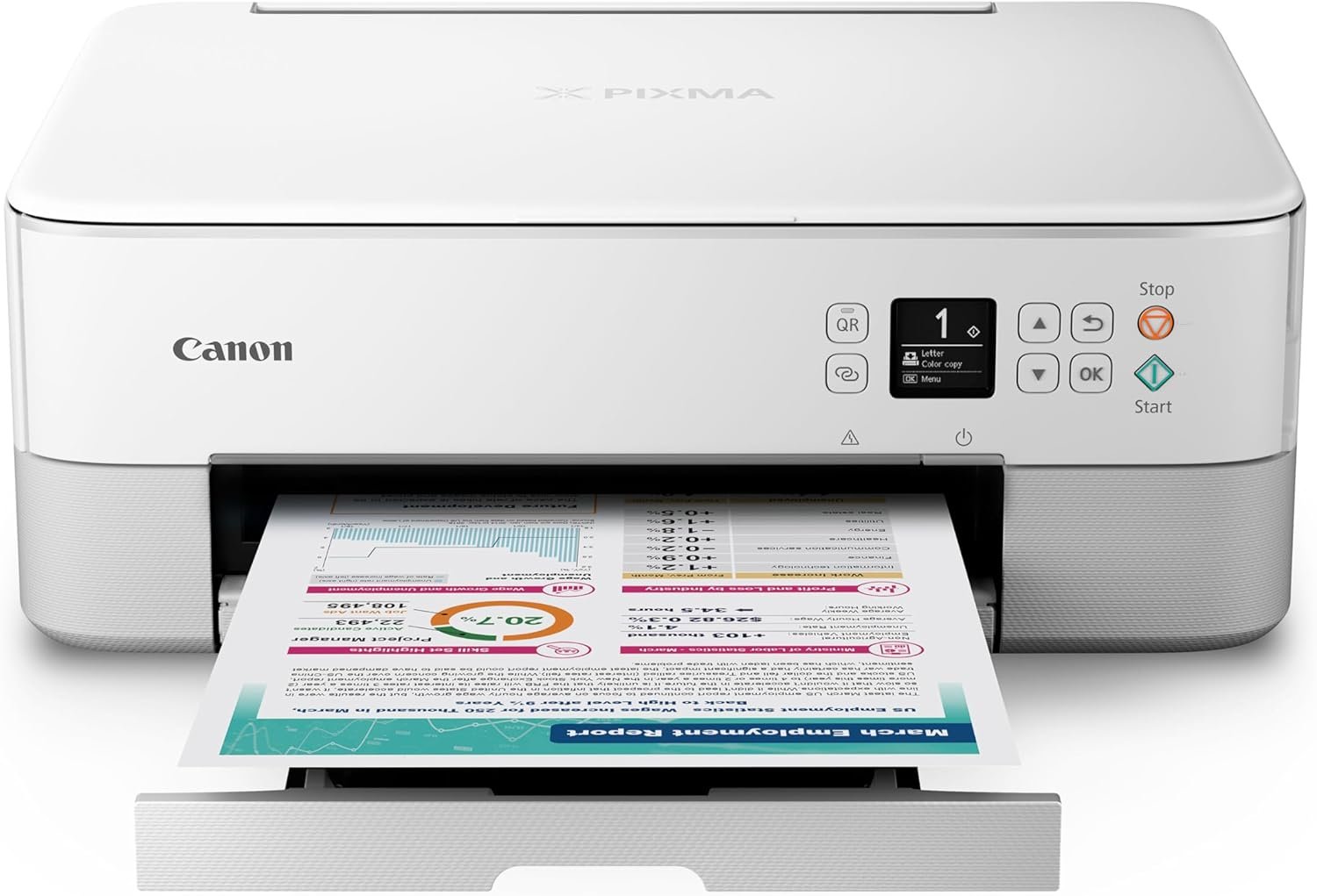 Canon PIXMA TS6420a All-in-One Wireless Inkjet Printer [Print,Copy,Scan], White