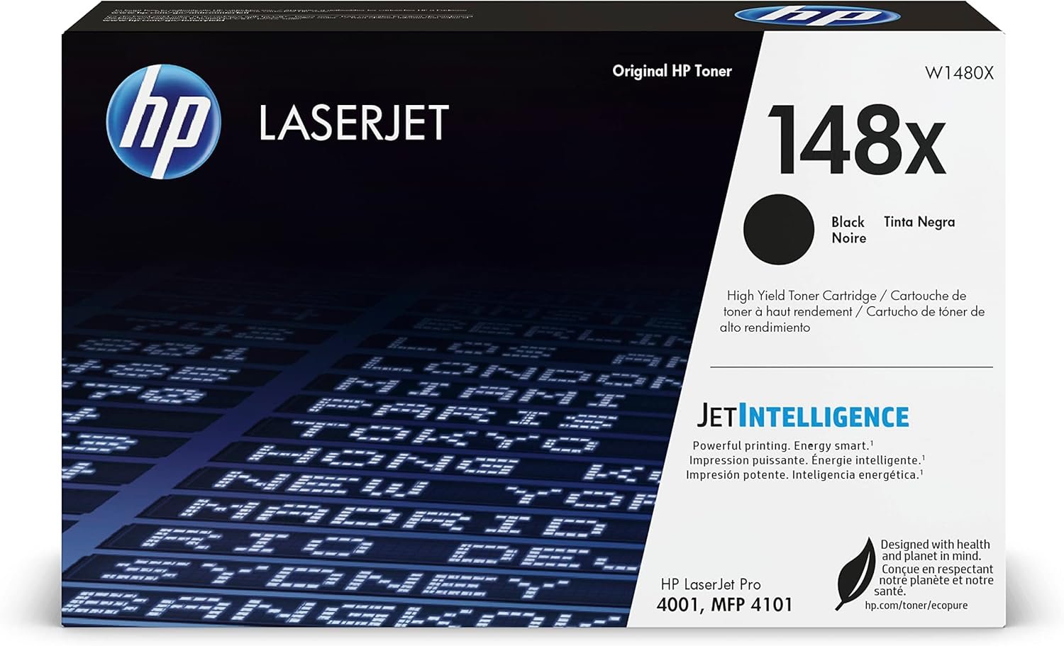 HP Original 148X Black Laserjet Toner Cartridge | This Cartridge Works Laserjet Pro 4001, MFP 4101 | W1480X