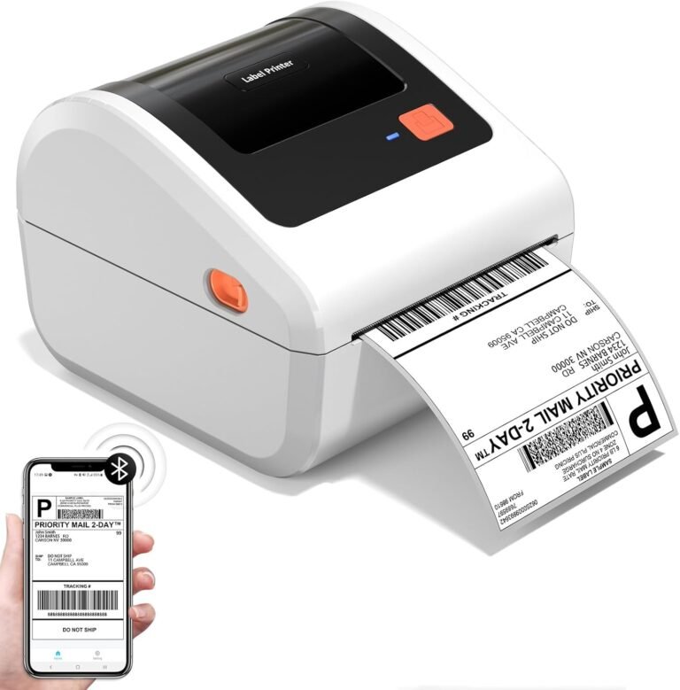 Bluetooth Thermal Label Printer Review: D450BT 4×6 for Small Business Efficiency