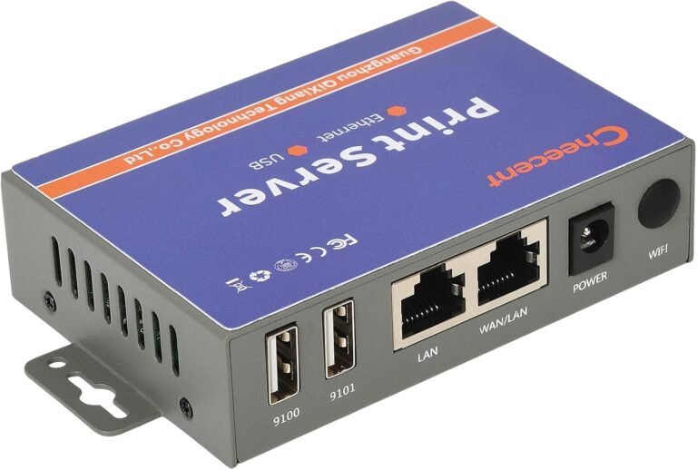 CHEECENT CR102 Print Server: Ethernet Network Printer Sharing for Home and Office